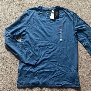 Polo by Ralph Lauren Men's Classic Blue Long Sleeve Tee